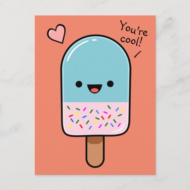 You're Cool Ice Lolly Postcard (Front)