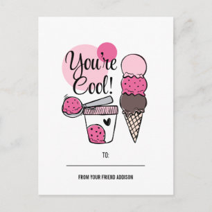 You're Cool Kids Classroom Valentine Postcard