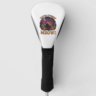 Youre Creepin Meow Halloween Black Cat Pumpkins Gr Golf Head Cover