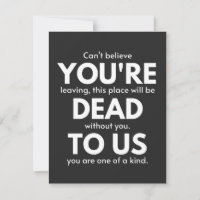 You're Dead To Us, Coworker Going Away, Funny