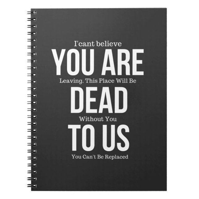 youre dead to us notebook (Front)