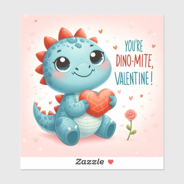Youre Dinomite Valentine Cute Dinosaur Love  (Sheet)
