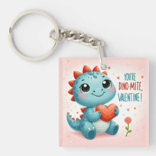 Youre Dinomite Valentine Cute Dinosaur Love Key Ring