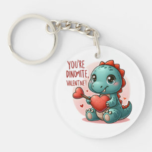 Youre Dinomite Valentine Cute Dinosaur Love Key Ring