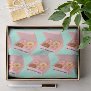 'You're Driving Me Glazy' Funny Pink & Mint Green Tissue Paper