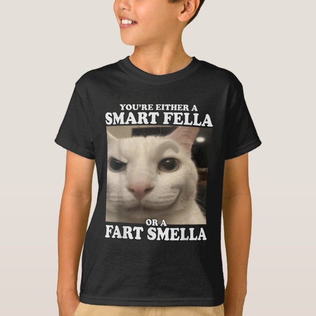 You're Either A Smart Fella Or A Fart Smella Funny T-Shirt (Front)