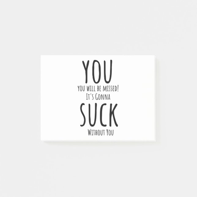 You're escaping, leaving post-it notes (Front)