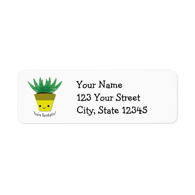 You're Ferntastic Fern Return Address Label (Front)
