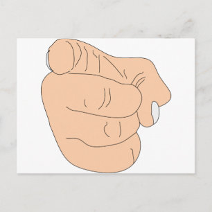 You're Fired Finger Postcard