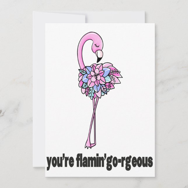 You're Flamin'go-rgeous Holiday Card (Front)