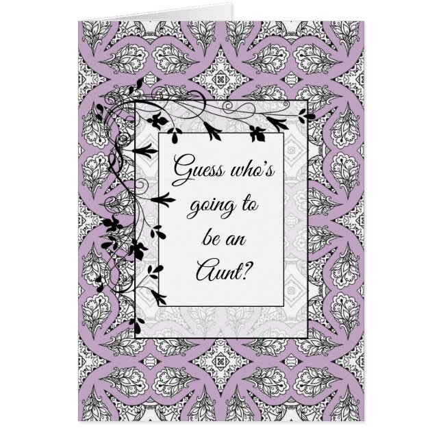 You're going to be an Aunt Announcement card (Front)