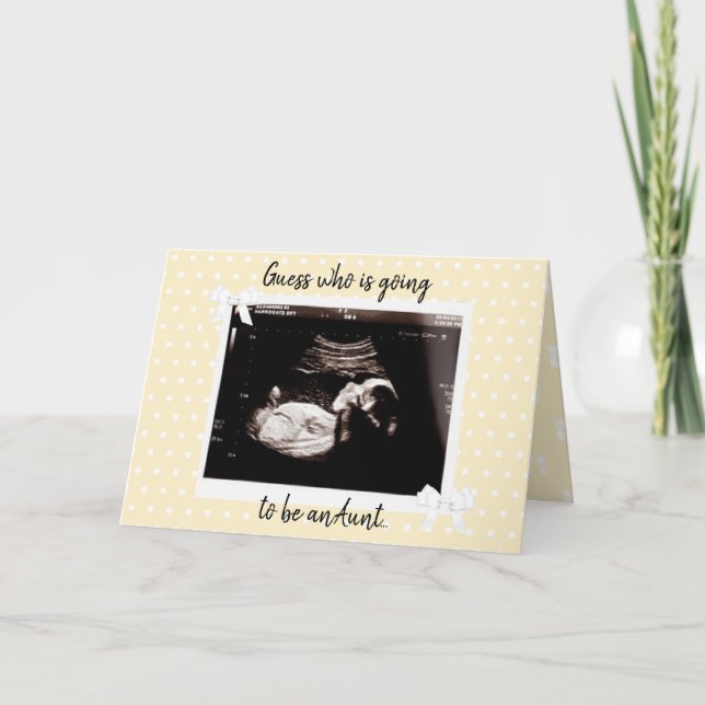 You're going to be an Aunt Baby Pregnancy announce Card (Front)