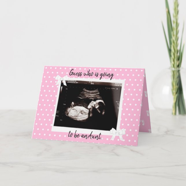 You're going to be an Aunt Baby Pregnancy announce Card (Front)