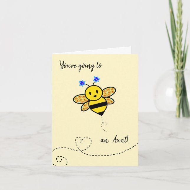 You're going to bee an Aunt - congratulations Card (Front)