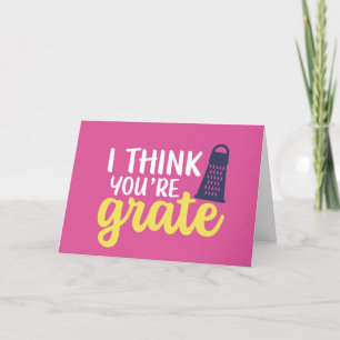 You're Grate Cute Cheese Pun Funny Valentine's Day Holiday Card