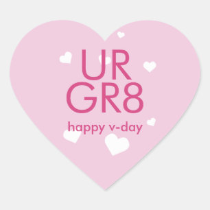 You're great Valentine's day purple lilac heart Sticker