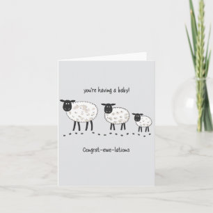You're Having A Baby Congrat- Ewe-lations Pregnant Card