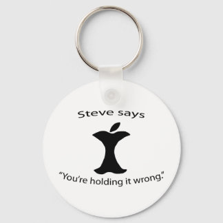 "You're holding it wrong." Keychain