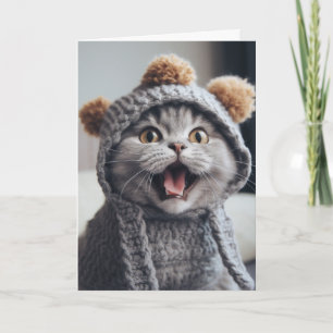 You're How Old? Birthday Cat Greeting Card