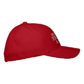 You're In A Cult Red Embroidered Baseball Cap Hat (Right)