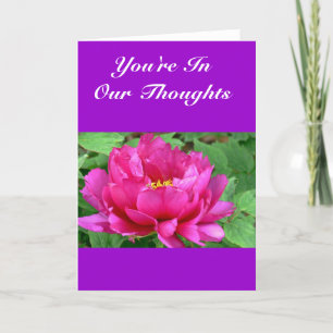 "YOU'RE IN OUR THOUGHTS" FLORAL GREETING CARD (PHO