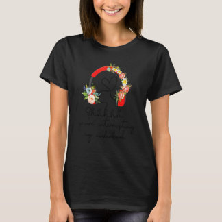 You're Interrupting My Audiobook Floral Headphones T-Shirt