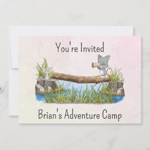 You're Invited Adventure Camp Seven Line Custom Invitation
