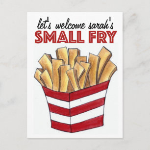 You're Invited Baby Shower Smally Fry French Fries Invitation Postcard