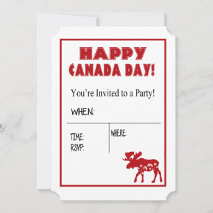 You're Invited Canada Day Party Invitation