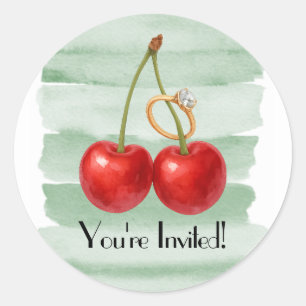 You're Invited Cherries - Envelope Sticker