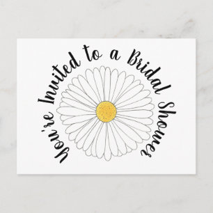 You're Invited Daisy Flower Bridal Shower Floral Invitation Postcard