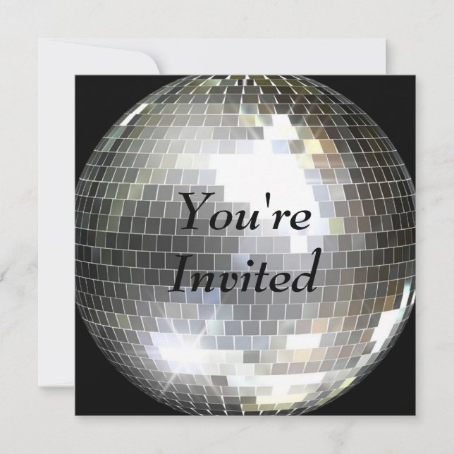 You're Invited - Disco Ball Invitation (Front)
