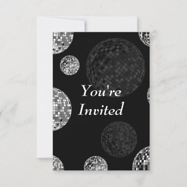 You're Invited - Disco Balls Invitation (Front)
