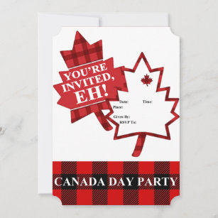 You're Invited, Eh! Canada Day Party Invitation