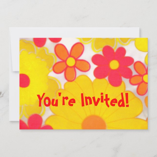 You're Invited!-Flower Design Invitation (Front)