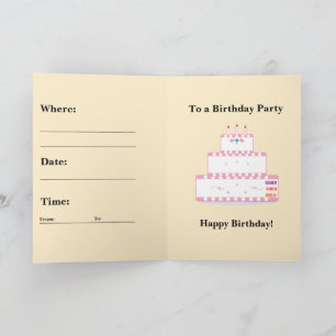 You're Invited ! Folded Greeting Card