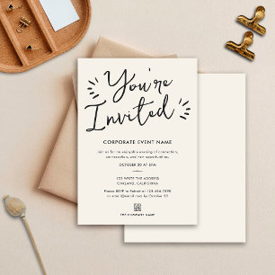 You're Invited Ivory Business Corporate Party Invitation