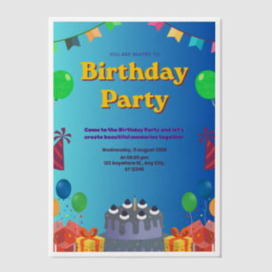 🎉 You're Invited! Join Us for a Special Birthday Vellum Invitations