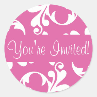 You're Invited Leaf Flourish Envelope Sticker Seal