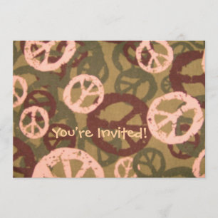 You're Invited!-Peace Signs/Camo Look Invite