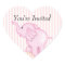 You're Invited Pink Elephant Baby Shower