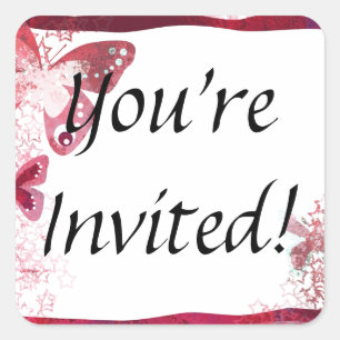You're Invited Square Sticker