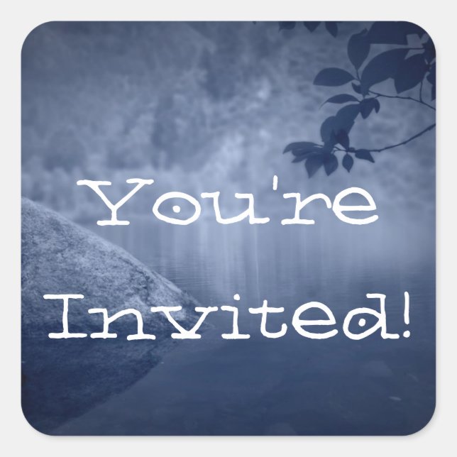 You're Invited Square Sticker (Front)