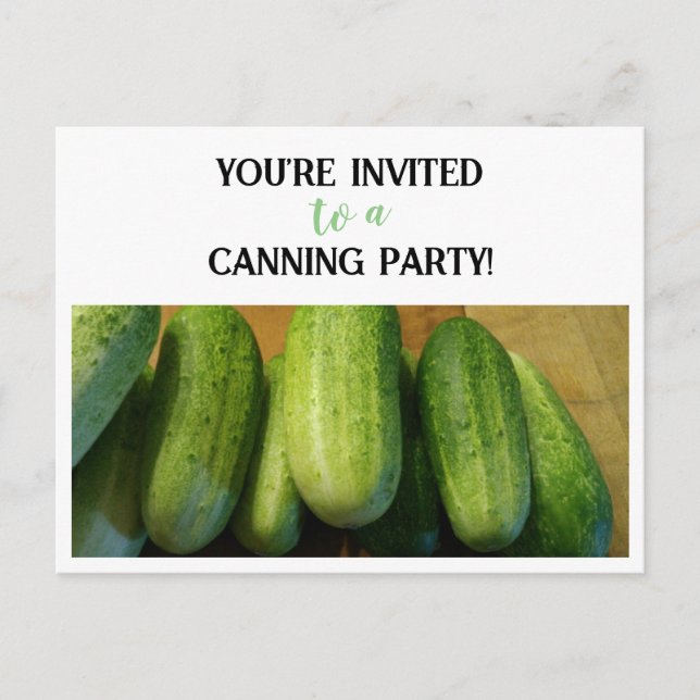 You're Invited to a Canning Party!  Postcard (Front)