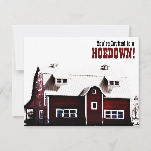 You're invited to a Hoedown! Country Party Invitation (Front)