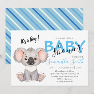 You're Invited to a Koala Baby Shower Announcement