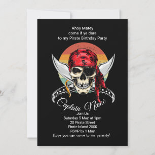  You're Invited to a Pirate Birthday Invitation