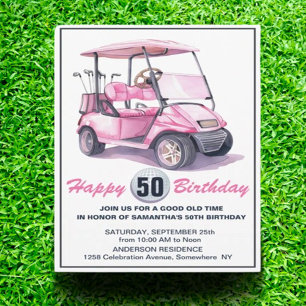  You're Invited to a Tee-rific 50th Golf Party Invitation