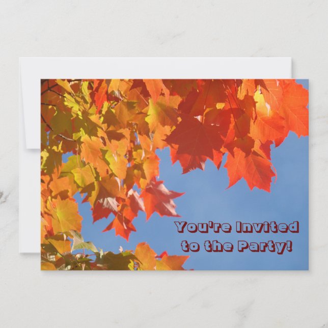 You're Invited to the Party! Invitations Harvest (Front)