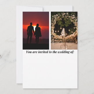 You're invited to the wedding of invitation